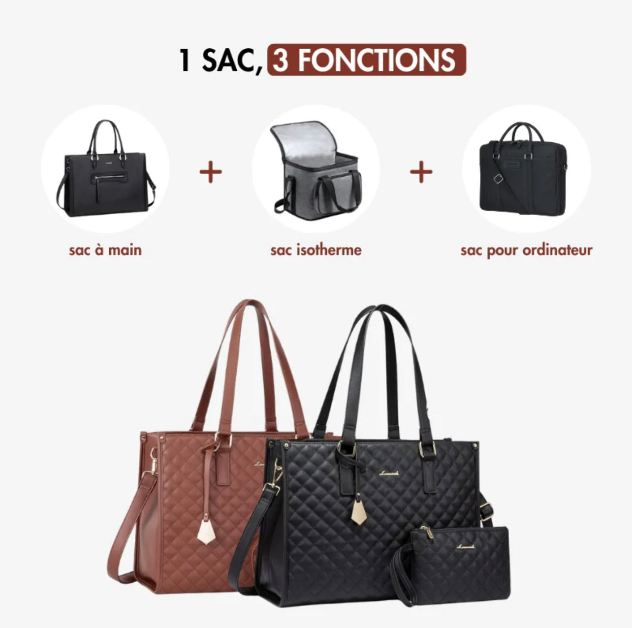 Un seul sac, trois looks: LE MATELASSE 3-EN-1